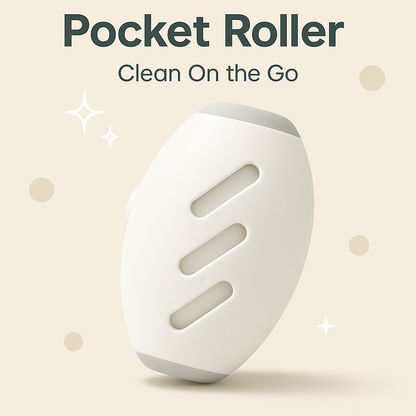 Pocket Roller eco-friendly gel lint roller for on-the-go cleaning – white variant