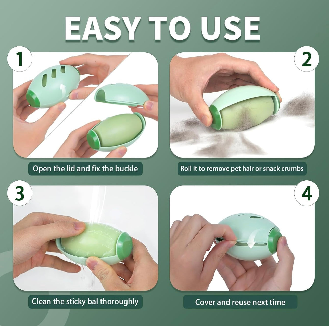  Step-by-step instructions for using the Pocket Roller lint remover